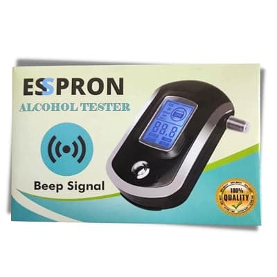 E-20 Alcohol Breath Tester | Professional Digital Breathalyser with LCD Display | High-Precision Alcohol Detector | 5 Replaceable Mouthpieces | Sound Beep Alert | Personal & Professional Use