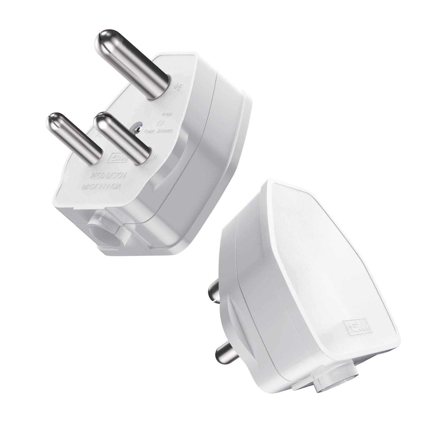GM 8202 16A 3‑Pin High‑Capacity Plug Top – Durable Polycarbonate Body for Air Conditioners, Geysers, Microwaves & Heavy Appliances