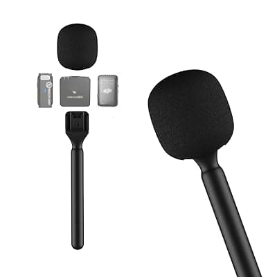 Stand Holder for DJI Mic 1/2 / Rode Wireless GO II Handle Rig Wireless Interview Lavalier Microphone Adapter Handheld Mount for Osmo Pocket 3 Mic2 Transmitter/Hollyland Lark M1 /C1 / 150 / Synco