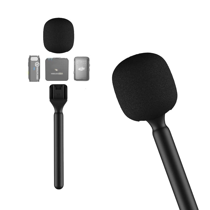 Stand Holder for DJI Mic 1/2 / Rode Wireless GO II Handle Rig Wireless Interview Lavalier Microphone Adapter Handheld Mount for Osmo Pocket 3 Mic2 Transmitter/Hollyland Lark M1 /C1 / 150 / Synco
