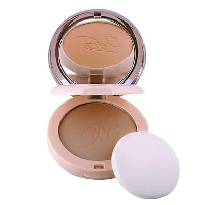 FASHION COLOUR Oil Control Nude Makeover 2 in 1 Powder | With Mirror and Powder Puff | Oil and Sweat Control | Long Lasting Compact Powder | Comes In 6 Variants | Shade 06