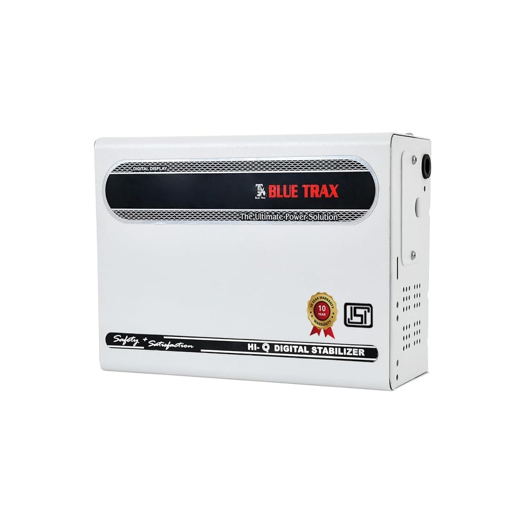 BLUETRAX 4 KVA 3200W Voltage Stabilizer | 150V-300V | Copper Hanging Automatic Digital Multipurpose | For All Inverter & Non-Inverter up to 1.5 Ton AC | ISI Certified | 10 Years Warranty
