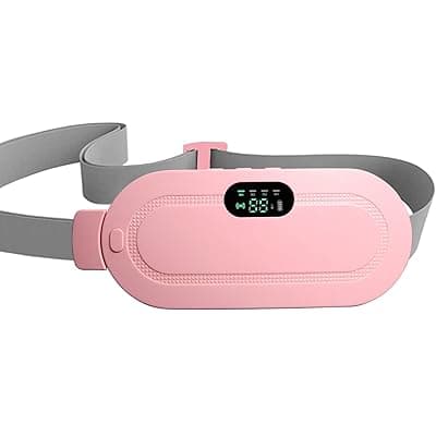 ANTIL'S Portable Cordless Heating Pad for Menstrual Pain Relief | Adjustable 3 Heat &amp; 4 Massage Modes | Rechargeable Belly and Back Warmer for Women | Period Cramp Relief Belt –