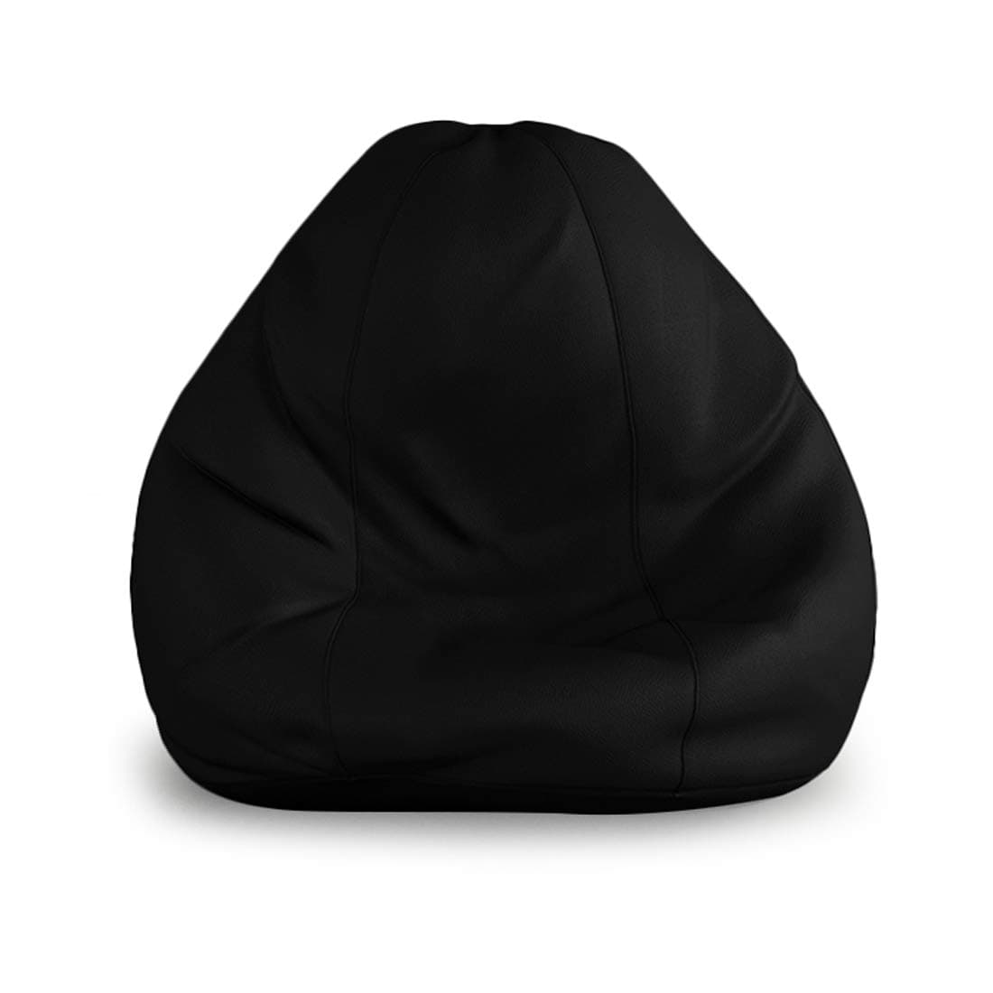 India Furnish Leatherette Bean Bag (with Beans) - XXXL, Black