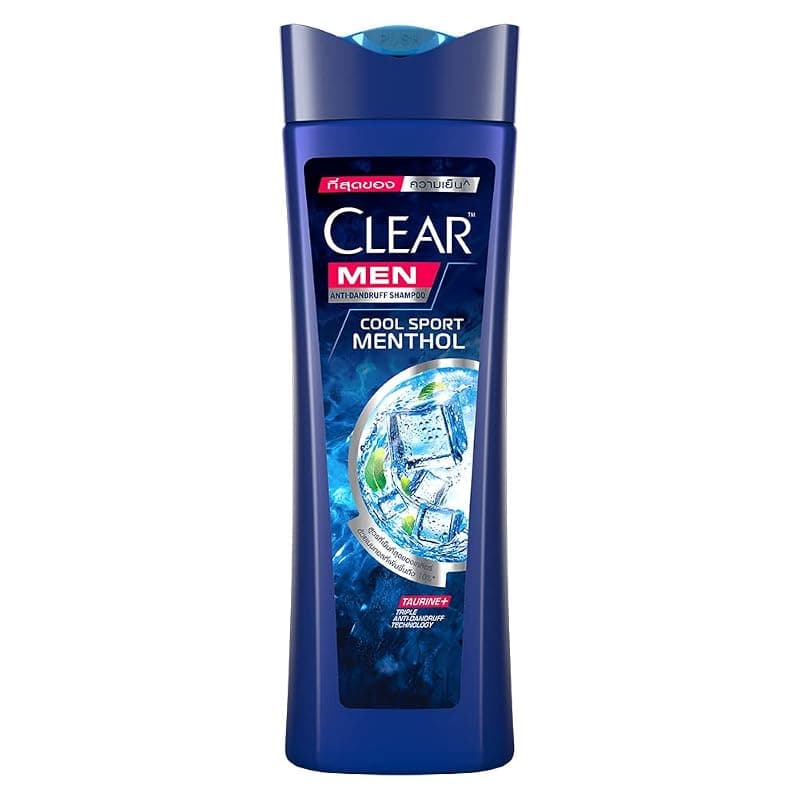 Clear Men Cool Sport Menthol Anti-Dandruff Shampoo with Vitamin B3 & Taurine for Greasy Scalp, Removes Germs, Dirt & Flakes, Refreshing Fragrance (310 ml)