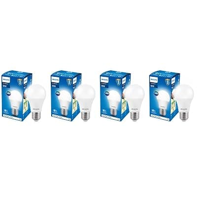Philips Ace Saver Base E27 9-Watt LED Bulb (Pack of 4, White)