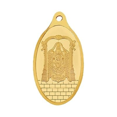 WHP Jewellers 24kt (999) 2 gram Lord Balaji Yellow Gold Balaji Pendant