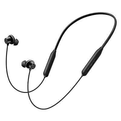 OnePlus Bullets Wireless Z3 in Ear Neckband with 12.4Mm Drivers, 3D Spatial Audio,10 Mins Charge for 27 Hrs Playback, AI Call Noise Cancellation, 4 EQ Preset, Dynamic Bass Enhancement &amp; BT5.4, Black