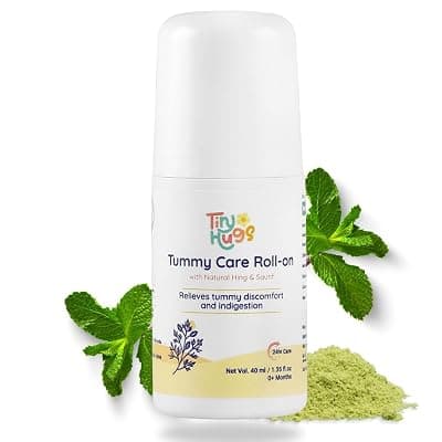 TinyHugs Tummy Roll On for Kids | Relieves Colic, Gas & Indigestion with the Ayurvedic Goodness of Natural Hing & Saunf | 40ml