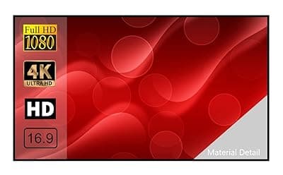 Big VUE 1 Cm Edge 120 Inches Fixed Frame Projector Screen 16:9 Diagonal Active 3D 4K Ultra Hd Projector Screen (120 Inch, High Contrast Alr)