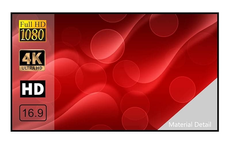 Big VUE 1 Cm Edge 120 Inches Fixed Frame Projector Screen 16:9 Diagonal Active 3D 4K Ultra Hd Projector Screen (120 Inch, High Contrast Alr)
