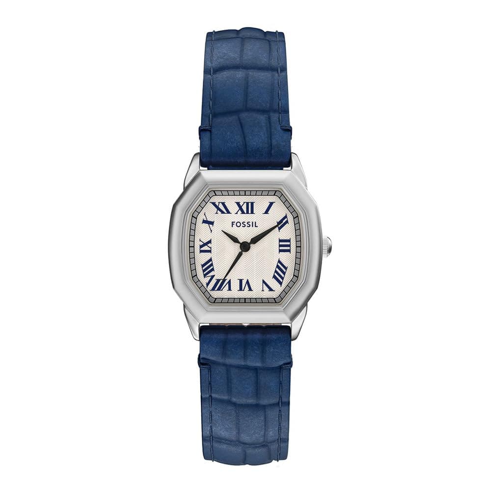 Fossil Harlow Blue Quartz Leather Watch ES5425