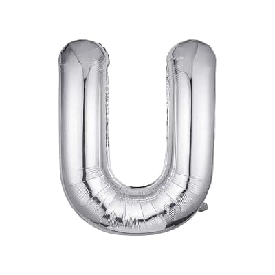 JUST PARTY Silver Letters Alphabets Foil Balloons for Birthday/Anniversary/Bachelorette/Wedding/Farewell &amp; Other Ocassions, Make Your Own Custom Phrase