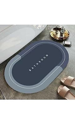 Soft sillicon Super Absorbent Door Mats (40x60) Bath Mat Anti Skid Quick Drying Bathroom &amp; Water Absorbent Carpets Kitchen Entrance Door Mats (Pack of 2)