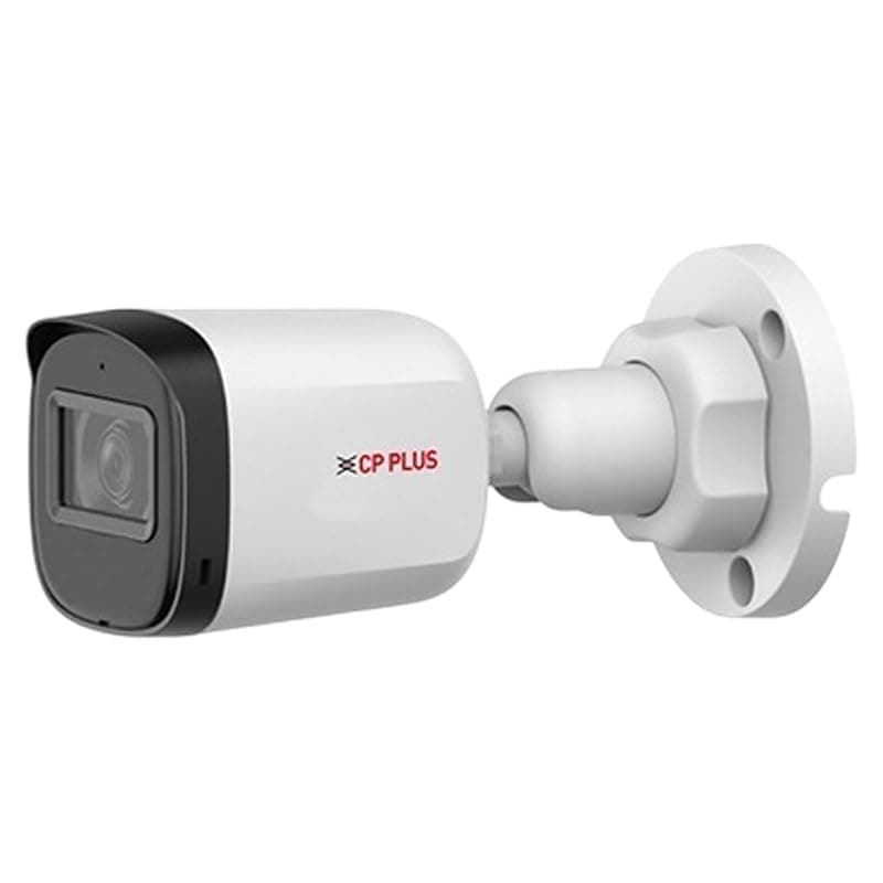 CP PLUS 2.4MP IR Wired Bullet Outdoor Camera CP-URC-TC24PL3 Compatible with DVR only | 3.6mm Lens | 30 Meter Black &amp; White Night Vision | IP67 | Analog HD CCTV Camera, White