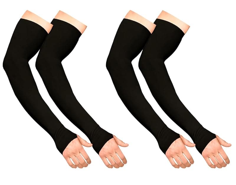 BENAVJI Men and Women Polyester HI UV-Protection Arm Sleeves Hand Socks Pack of 4