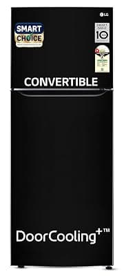 LG Smart Choice, 446 L, 1 Star, Convertible, Door Cooling+, Smart Inverter Compressor, Frost Free Double Door Refrigerator (GL-T502CESR, Ebony Sheen, Express Freeze &amp; Multi Air Flow)