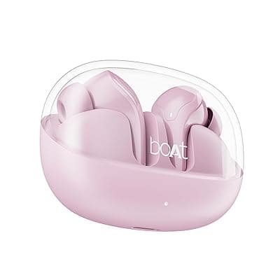 boAt Airdopes 311 Pro, 50H Battery, Fast Charge,ENx Tech, Transparent LID, Low Latency,Stream Ad Free Music via App Support, Bluetooth Earbuds, TWS Ear Buds Wireless Earphones with mic (Lavender Rush)