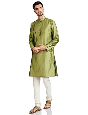Amazon Brand - Symbol Men Festive Long Kurta &amp; Pyjama Set (2pcs)