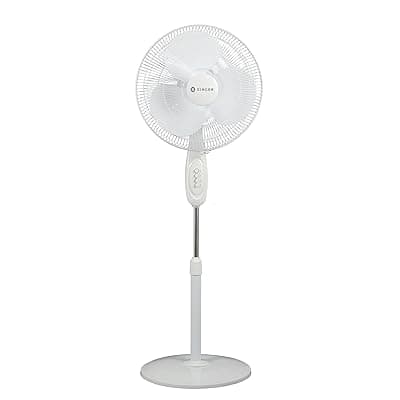 SINGER Brissa 31 High Air Delivery Pedestal Fan | 60W Power Saving | 100% Copper Motor | 75 CMM Air Flow | Silent Operation | Adjustable Height | 2 Years Warranty | ISI Certified
