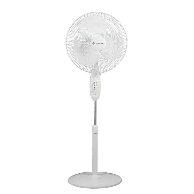 SINGER Brissa 31 High Air Delivery Pedestal Fan | 60W Power Saving | 100% Copper Motor | 75 CMM Air Flow | Silent Operation | Adjustable Height | 2 Years Warranty | ISI Certified