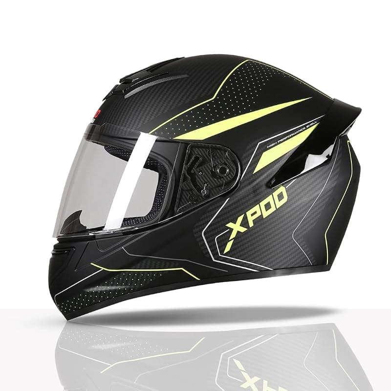 TVS XPOD Aerodynamic Helmet for Men-ISI DOT Certified, Ultrawide Visor, Quick Release Strap-Premium Bike Helmet with Enhanced Air Circulation