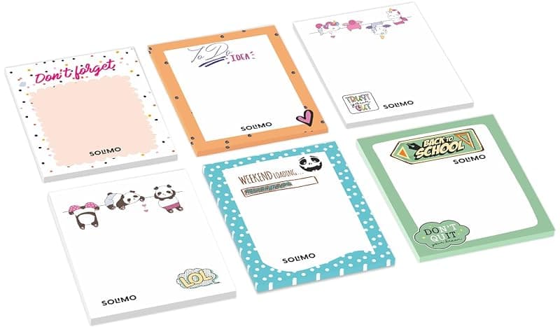 Amazon Brand - Solimo To Do List Notepads, 4" X 5.25" Tear Off Block Planner For Office, Home, Work Stationery Supplies, Set Of 6, 50 Pages