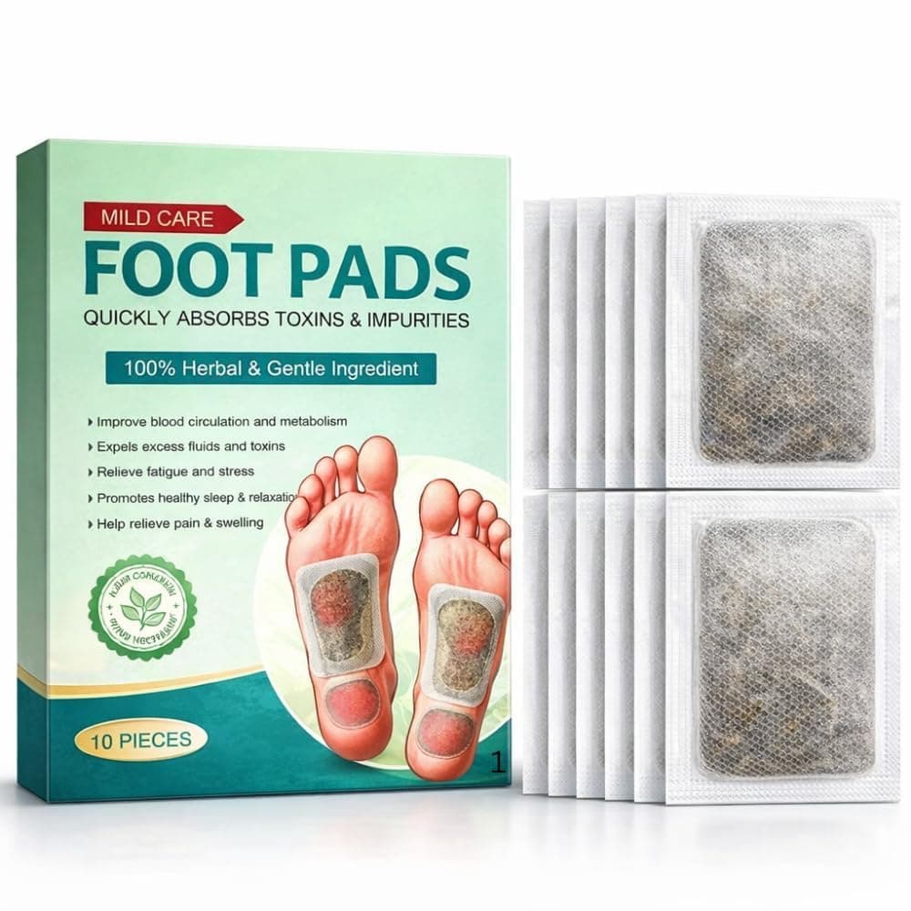 ZOIY Foot patch (PACK OF 10) Herbal And Gentle Ingredient Detox Foot Pads, Natural Ingredients for Sleep Aid, Pain Relief, Toxin Removal with Bamboo Vinegar and Acupoint Micro-Massage Technology
