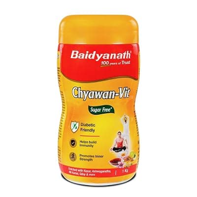 Baidyanath Sugarfree Chyawan-Vit 1kg- Specially Formulated Chyawanprash With No Added Sugar- With Benefits Of Amla, Ashwagandha And Kesar