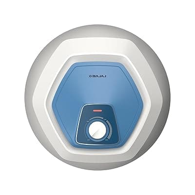 Bajaj Armour Contempo 10L Storage Water Heater | 5 Star Bathroom Geyser | Faster Heating | Thermo-Knob | Shock-Resistant, Rust-Proof | Child Safety | 10Y Tank 6Y Element 4Y Warranty | 【White】