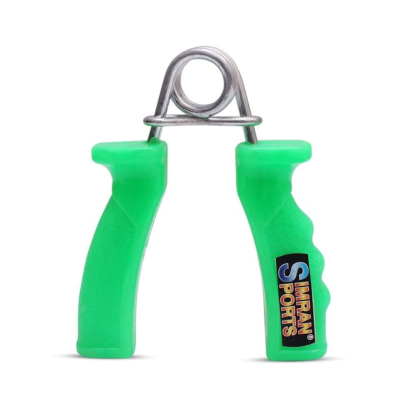 Simran Sports PVC Hand Grip Pack of 1 Piece, Hand Grip Strengthener for Muscle Building, Hand Grips for Strength Training, Wrist and Forearm Strength Trainer (Green)