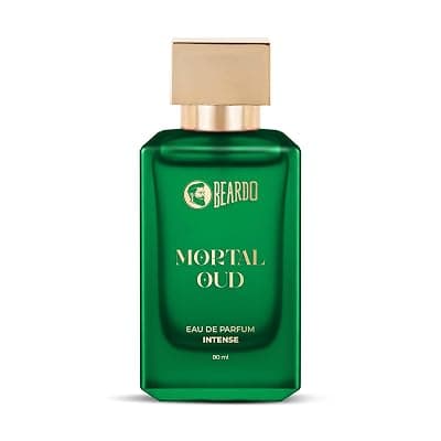 Beardo Mortal Oud Perfume for men 80ml | Oriental, Earthy scent with Honey, Citrus, Patchouli &amp; Sandalwood notes | Long Lasting Premium Mens Perfume | All Season Eau de parfum for Men | Gift for Husband | Gift for Boyfriend | Gift for Men