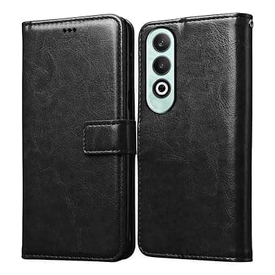 Amazon Brand- Solimo Flip for OnePlus Nord CE4 5G (Leather_Black)