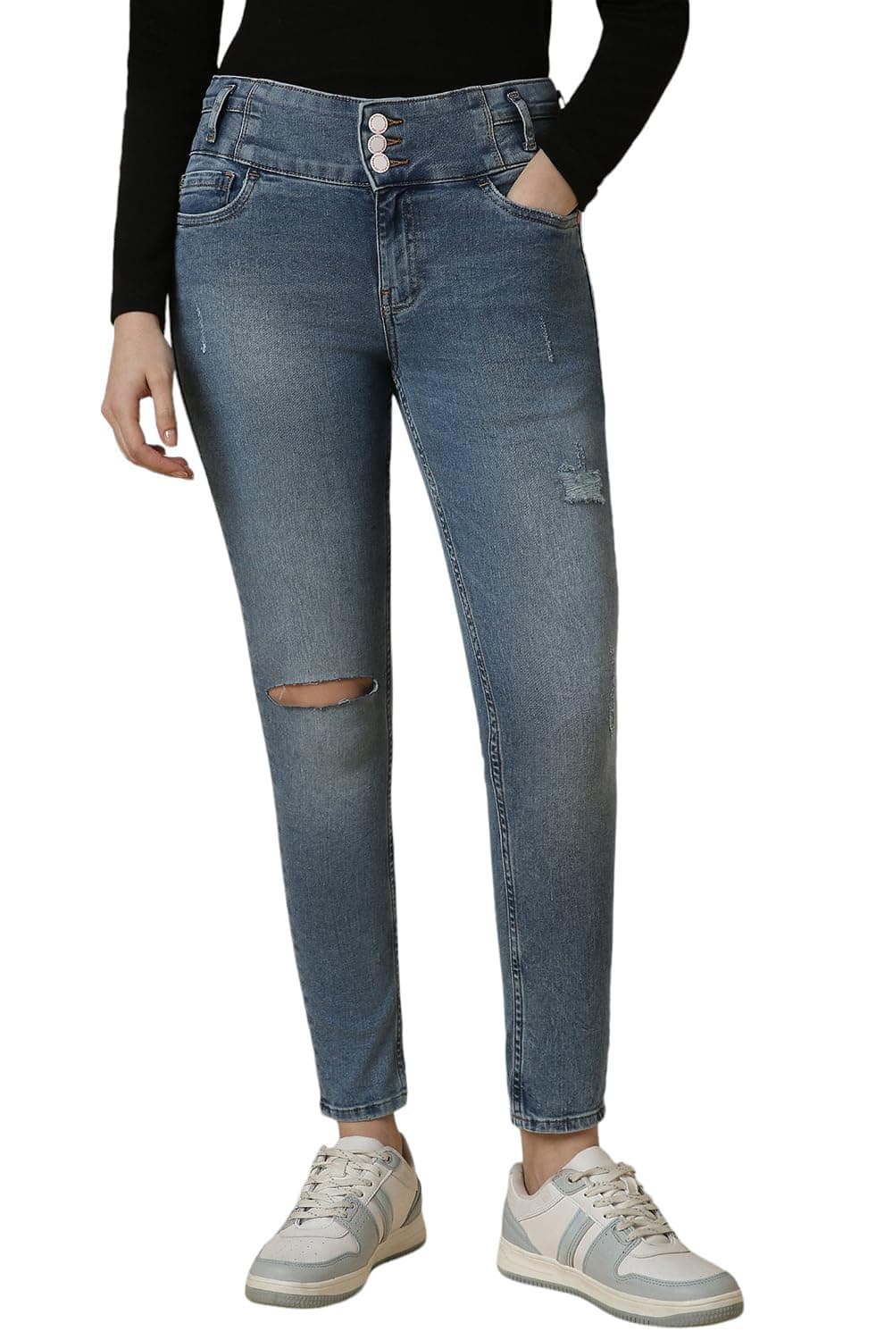 Allen Solly Women's High Rise Regular Fit Jeans