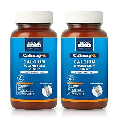 Calmag-Z | Calcium, Magnesium, Zinc with Vitamin D3 + K2 (MK7) | 16 Ayurvedic Herbs | Supports Bone, Joint &amp; Immunity | Clinically Tested | 120 Tablets (Pack of 2)