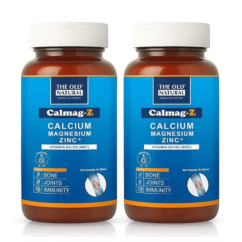 Calmag-Z | Calcium, Magnesium, Zinc with Vitamin D3 + K2 (MK7) | 16 Ayurvedic Herbs | Supports Bone, Joint &amp; Immunity | Clinically Tested | 120 Tablets (Pack of 2)