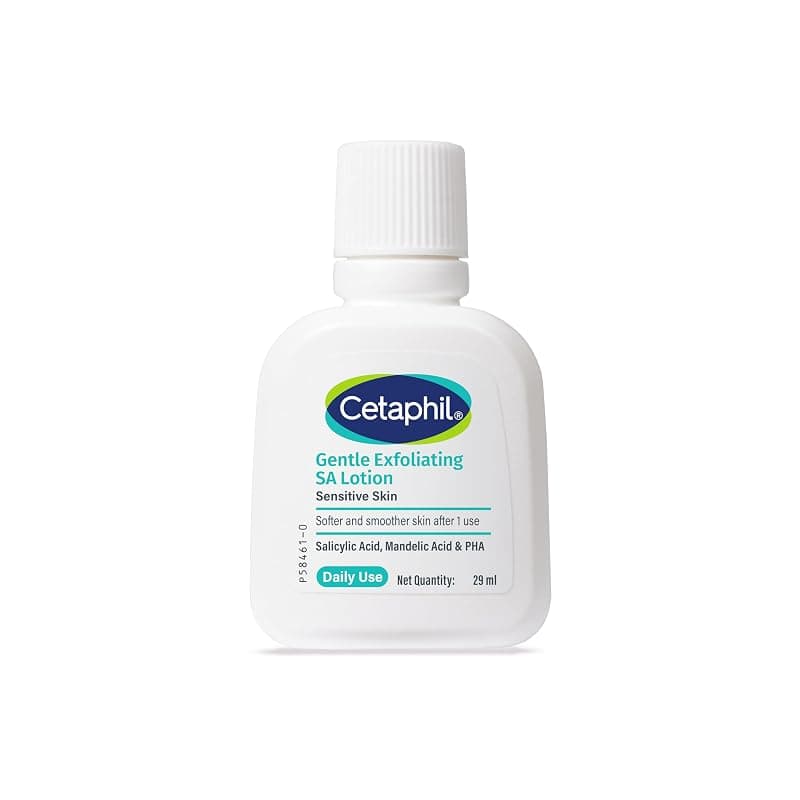 Cetaphil Gentle Exfoliating SA Lotion 29ml | Lightweight Daily Moisturizer with Salicylic Acid, Mandelic Acid &amp; Gluconolactone | 48 Hr Hydration &amp; Gentle Exfoliation | For Sensitive Skin