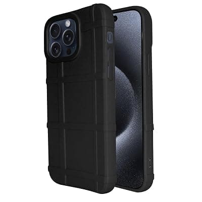 Amazon Brand - Solimo Shockproof Back Case Cover for Apple iPhone 15 Pro | 360 Degree Protection | Slim Protective Case | Anti-Scratch Tough TPU Case for Apple iPhone 15 Pro (Black)