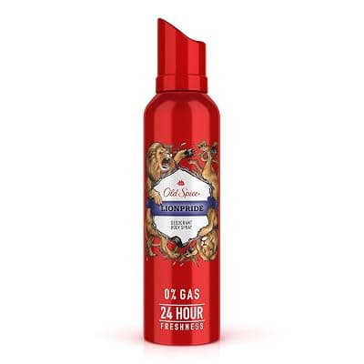 Old Spice Lionpride No Gas 24 hour Long Lasting Freshness Deodorant Perfume Body Spray For Men, 140ml