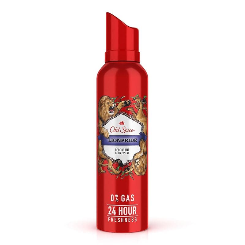 Old Spice Lionpride No Gas 24 hour Long Lasting Freshness Deodorant Perfume Body Spray For Men, 140ml