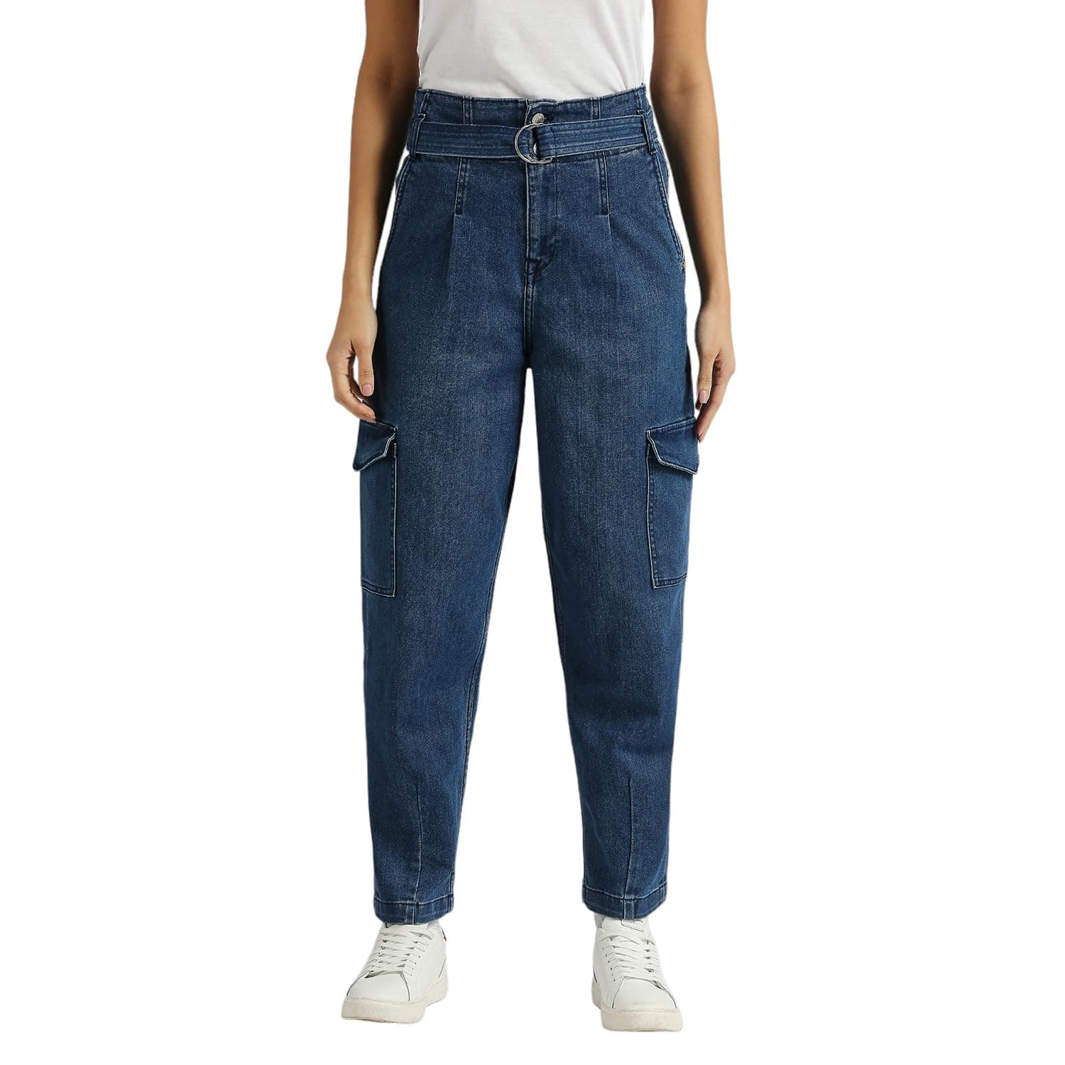Pepe Jeans Women's Mid Rise Tapered Jeans