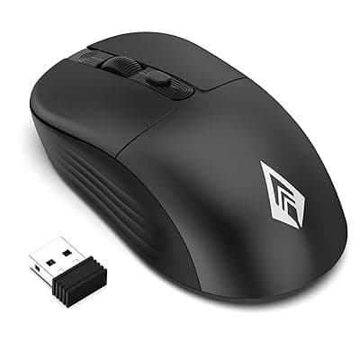 Archer Tech Lab Wireless Mouse, 2.4GHz USB Nano Receiver,3 DPI (800/1200/1600), Ergonomic Lightweight Design 55g, 10M Range, Plug &amp; Play,2 Million Clicks, for Windows PC/Laptop (Precision 100-Black)