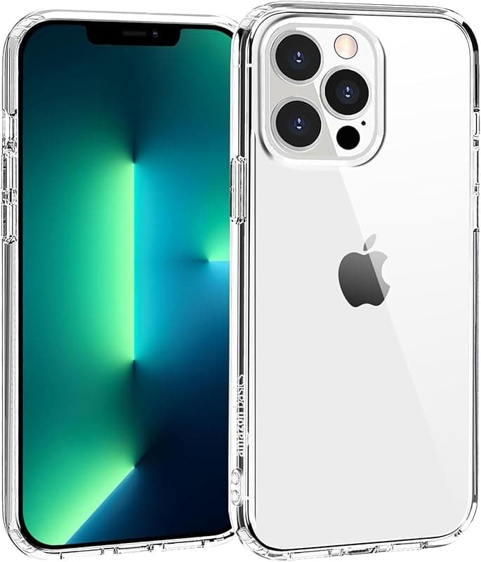 amazon basics Ultra Hybrid Clear Case for iPhone 13 Pro | Camera and Drop Protection
