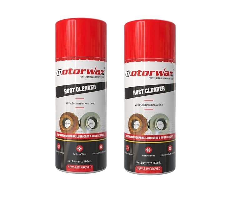 Rust Cleaner Spray (165mL) | Multipurpose Rust Remover, Lubricant &amp; Shine Restorer | German Innovation | Effective Rust Removal &amp; Protection (Pack of- 2)