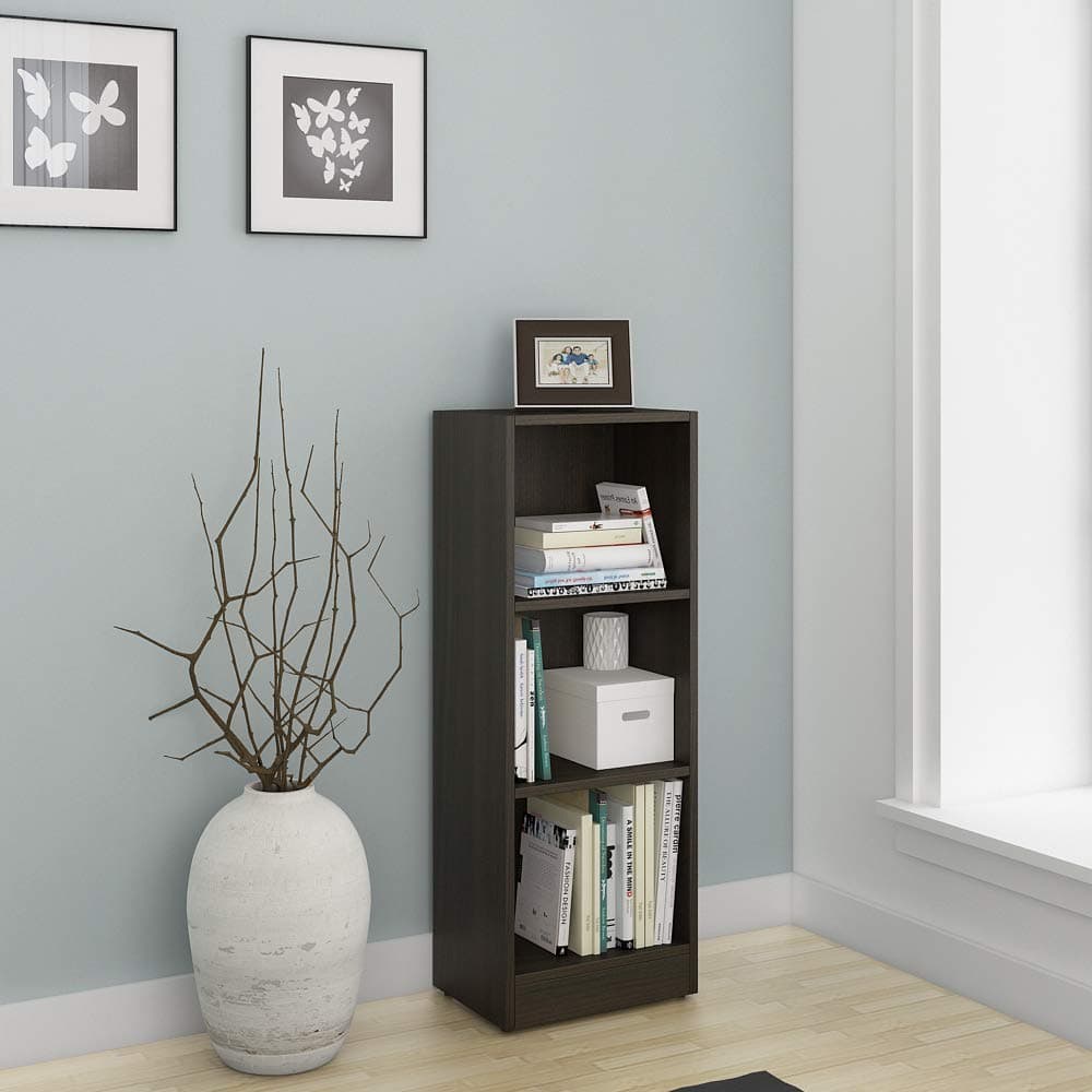 Spacewood William Book Shelf for Home | 3 Year Warranty | Home Library, for Wall, Book Stand, Case 1060 X 400 Engineered Wood, 3 Shelves - Fumed Oak