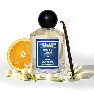 Secret Alchemist Madurai Jasmine Eau de Parfum 100ml – Long Lasting Clean Perfume for Women | Fresh Floral Jasmine, Orange & Vanilla | High Concentration, Everyday Work Wear, Free from Phthalates