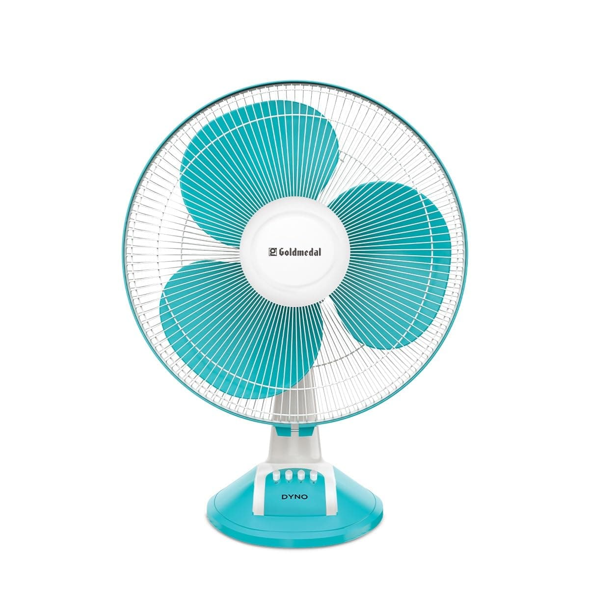 Goldmedal Dyno 400 mm Table Fan For Home and Office | Silent Operation | Jerk Free Oscillation | High RPM | High Air Delivery | 2 years Warranty (Turquoise White)