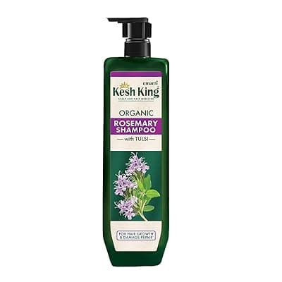 Kesh King Organic Rosemary Shampoo with Tulsi, anti hairfall shampoo for stronger hair growth and damage repair, sulphate free &amp; ayurvedic, 300ml