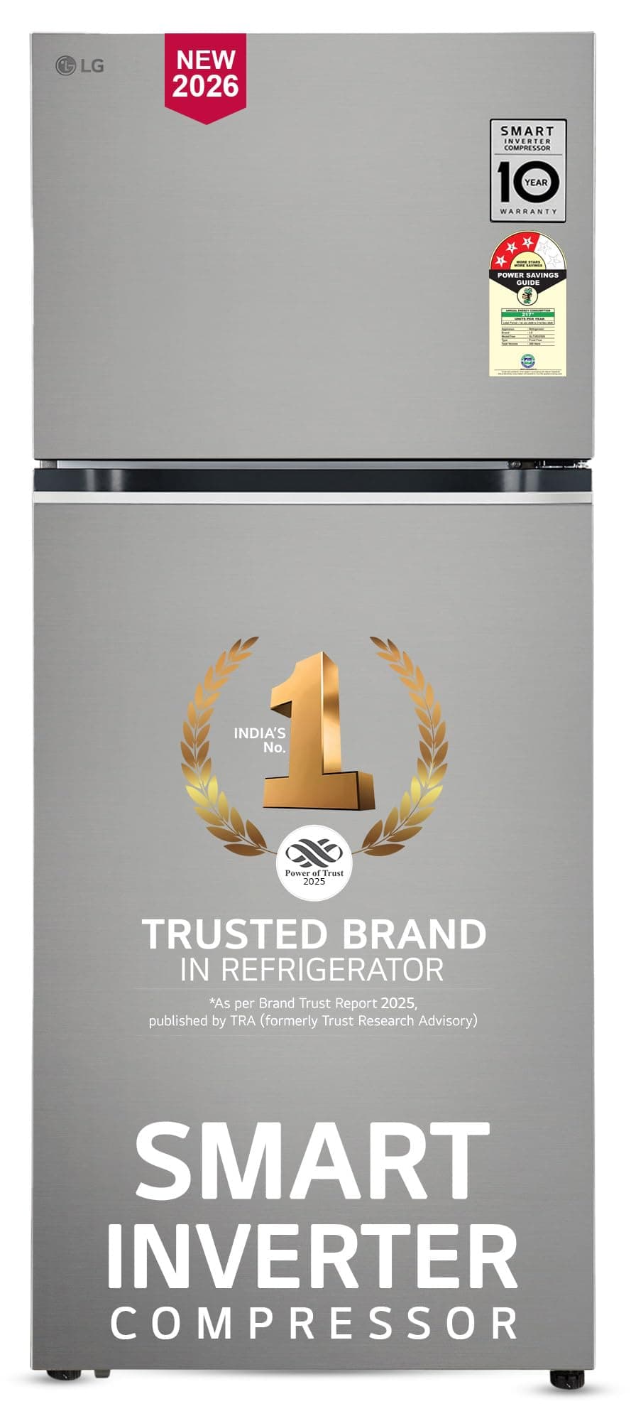 LG 380 L, 3 Star, Convertible, Smart Inverter, Frost-Free Double Door, Wi-Fi Enabled Refrigerator with Multi Air Flow Cooling Technology (GLT3836SNPZ, Shiny Steel, Express Freeze, 2026 Model)