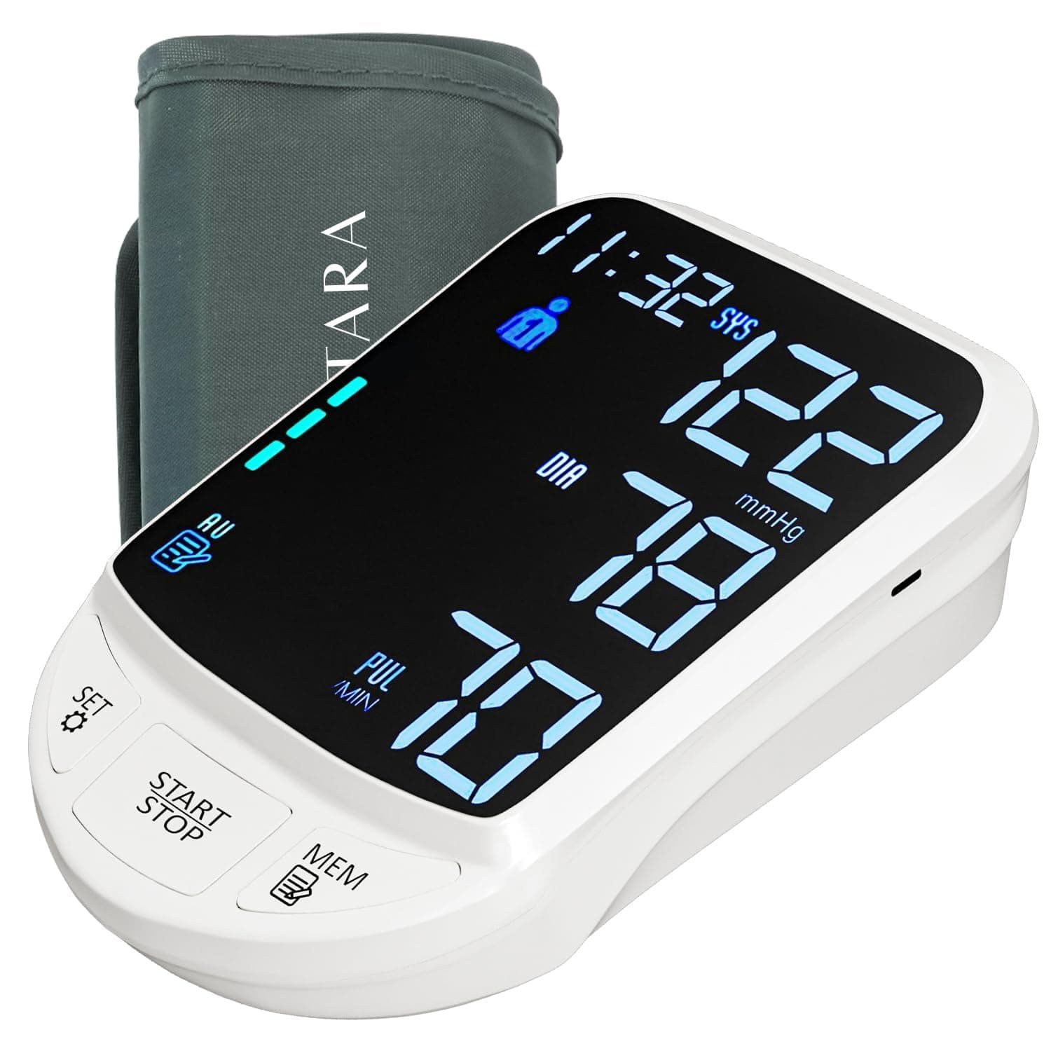 Antara AGEasy (Max Group) Automatic BP Monitor | Digital Blood Pressure Machine | Large 4.7” LED Display | Clinically Accurate | 2 Users Memory (180 Readings) | Adjustable Arm Cuff (22–42 cm) | 2-Year Warranty